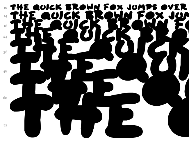 Blob Toon Shadows font waterfall